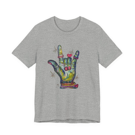 LOVE YOU! Sign Language T-Shirt | Hand-Drawn Artwork