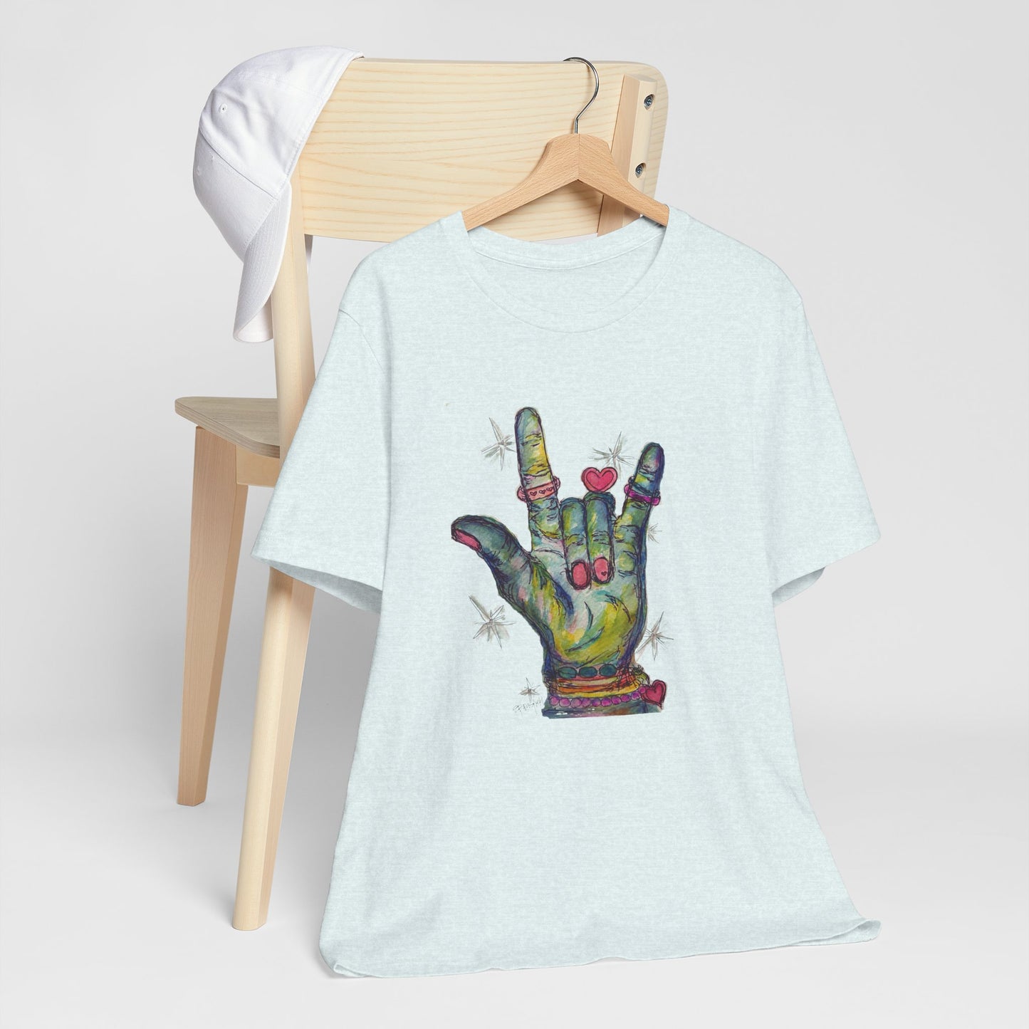 LOVE YOU! Sign Language T-Shirt |  Hand-Drawn Artwork