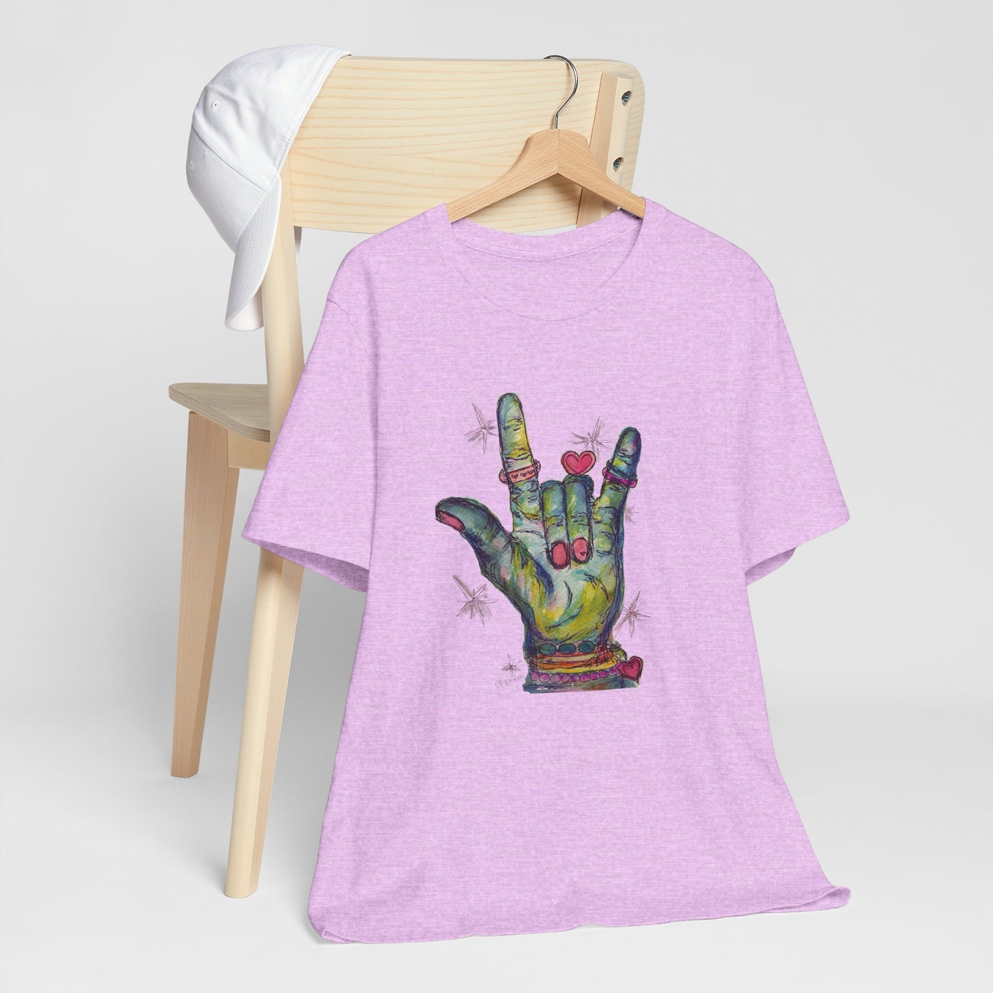 LOVE YOU! Sign Language T-Shirt |  Hand-Drawn Artwork