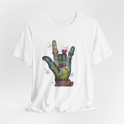 LOVE YOU! Sign Language T-Shirt |  Hand-Drawn Artwork