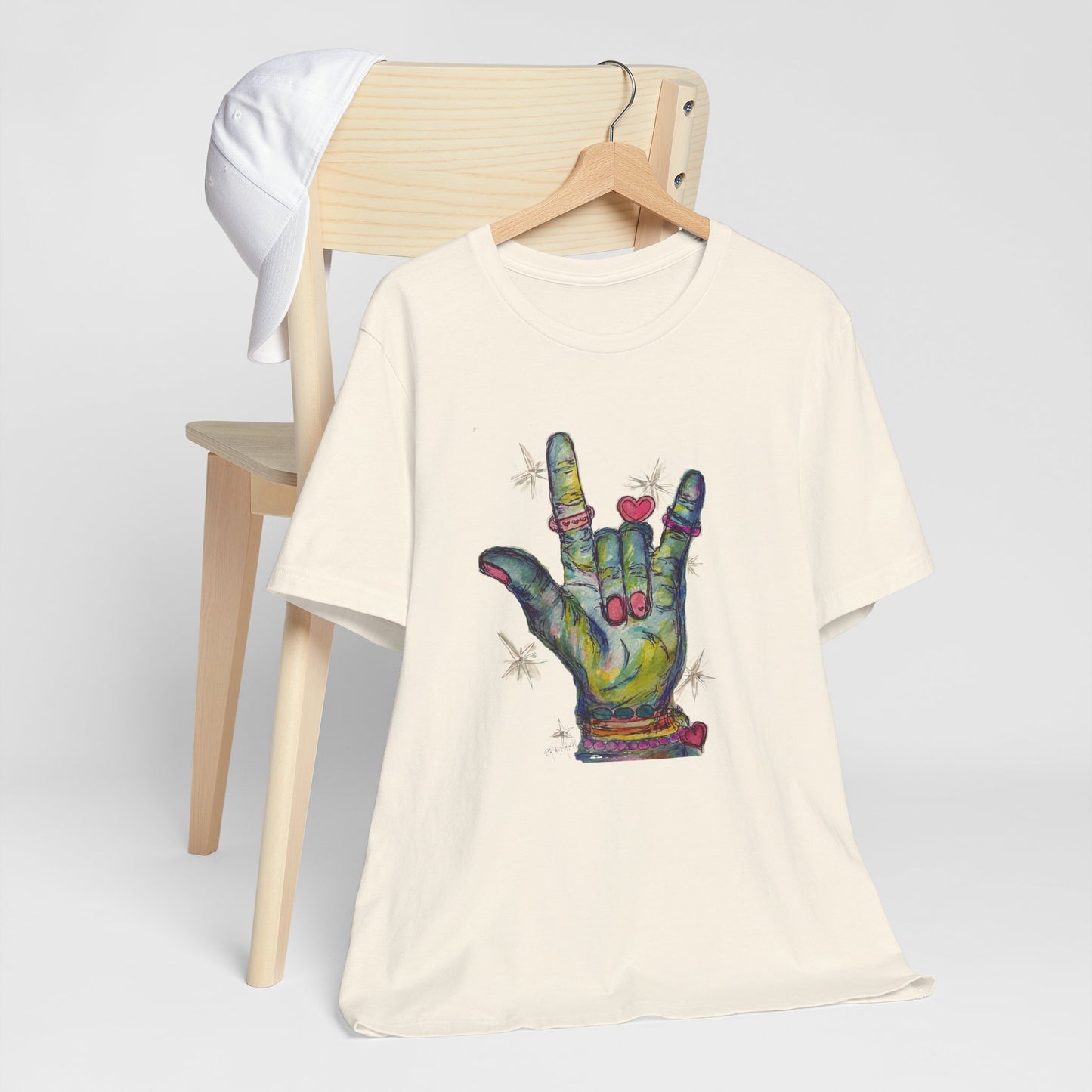 LOVE YOU! Sign Language T-Shirt |  Hand-Drawn Artwork