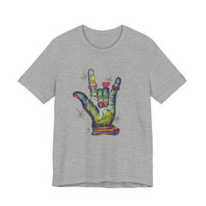 LOVE YOU! Sign Language T-Shirt |  Hand-Drawn Artwork
