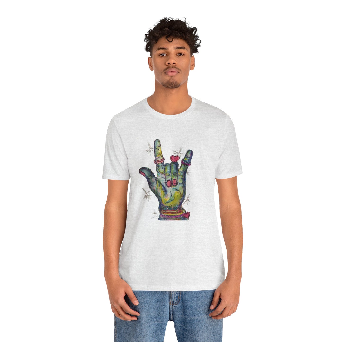 LOVE YOU! Sign Language T-Shirt |  Hand-Drawn Artwork