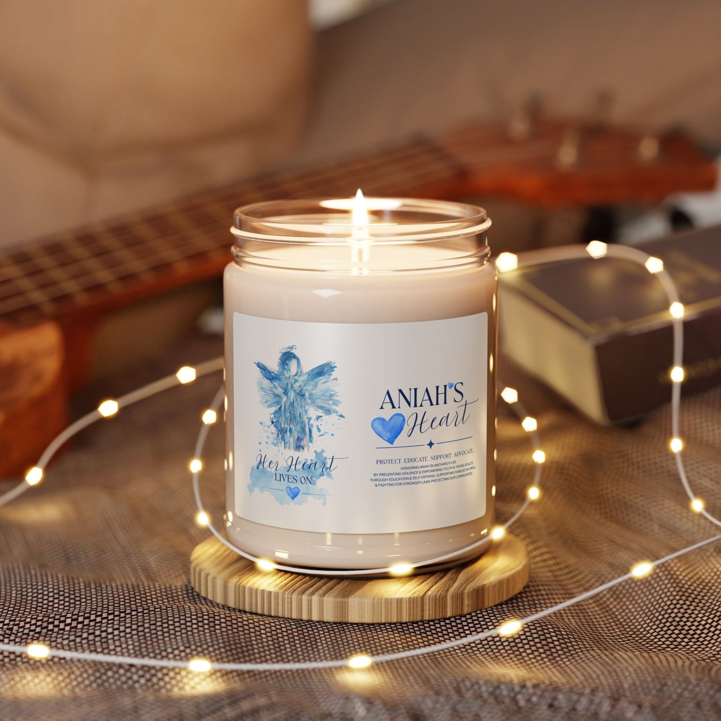 ANIAH'S HEART | Heavenly Angel Scented Soy Candle 9oz | Honoring the Life of Aniah Blanchard, Supporting Aniah's Heart Foundation