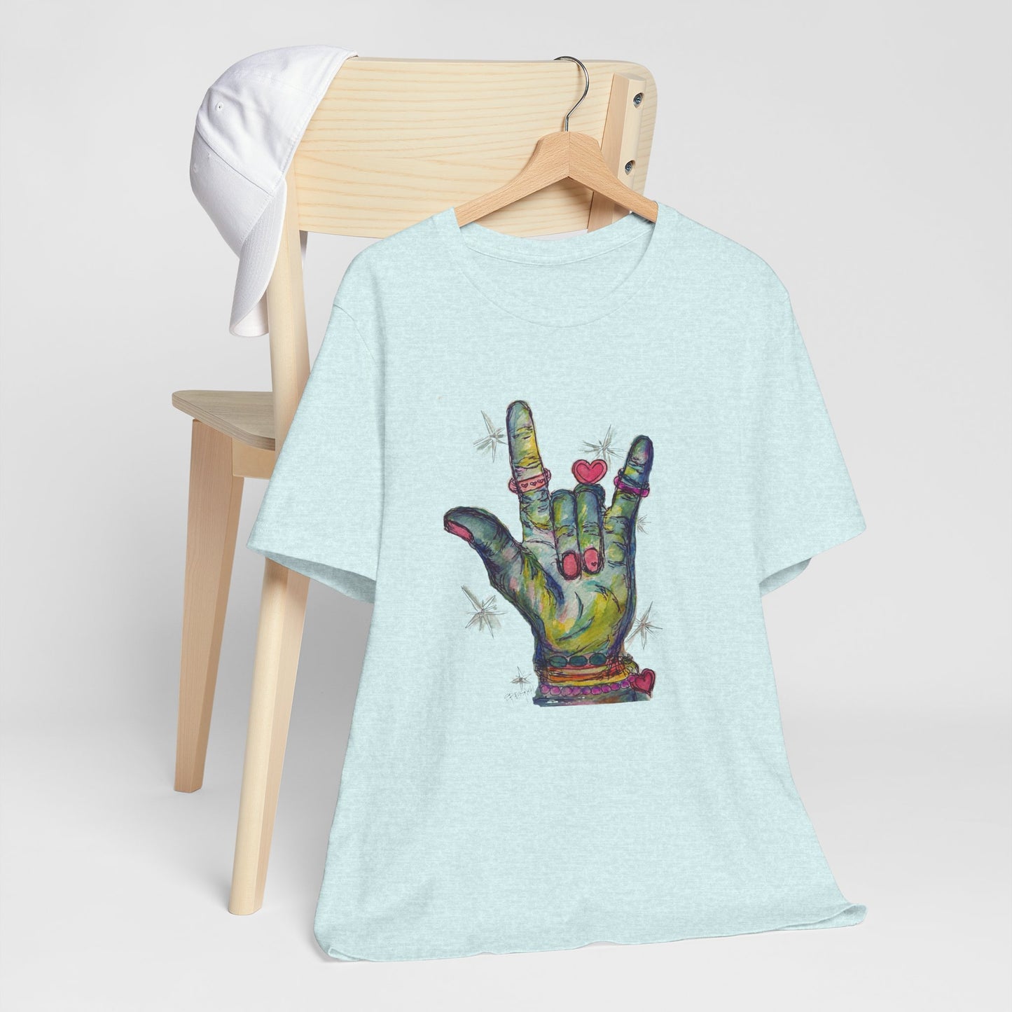 LOVE YOU! Sign Language T-Shirt |  Hand-Drawn Artwork
