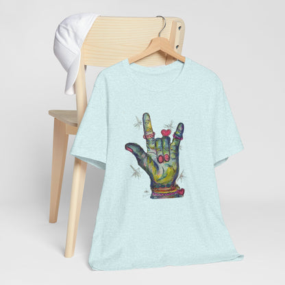 LOVE YOU! Sign Language T-Shirt |  Hand-Drawn Artwork