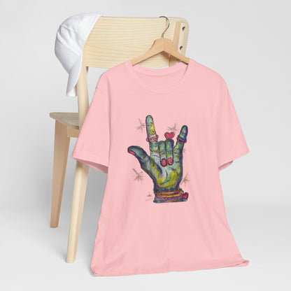 LOVE YOU! Sign Language T-Shirt |  Hand-Drawn Artwork