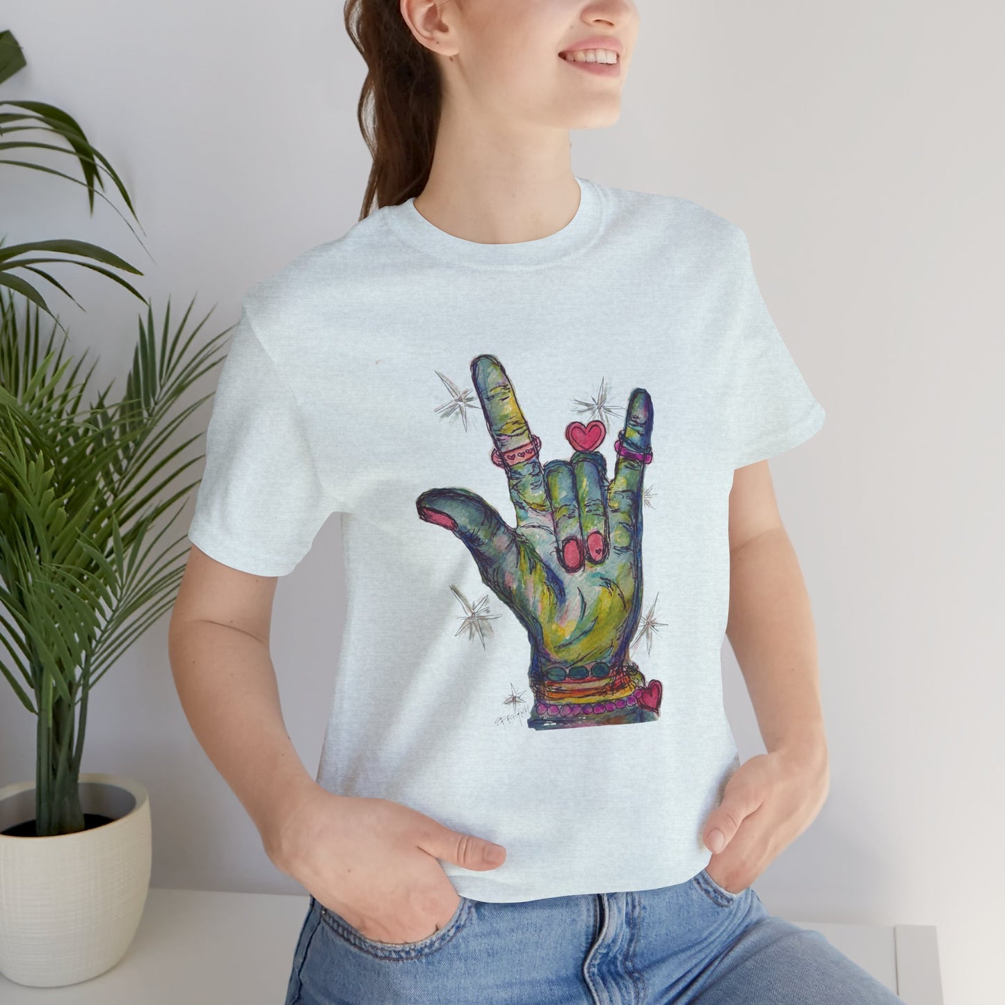 LOVE YOU! Sign Language T-Shirt |  Hand-Drawn Artwork