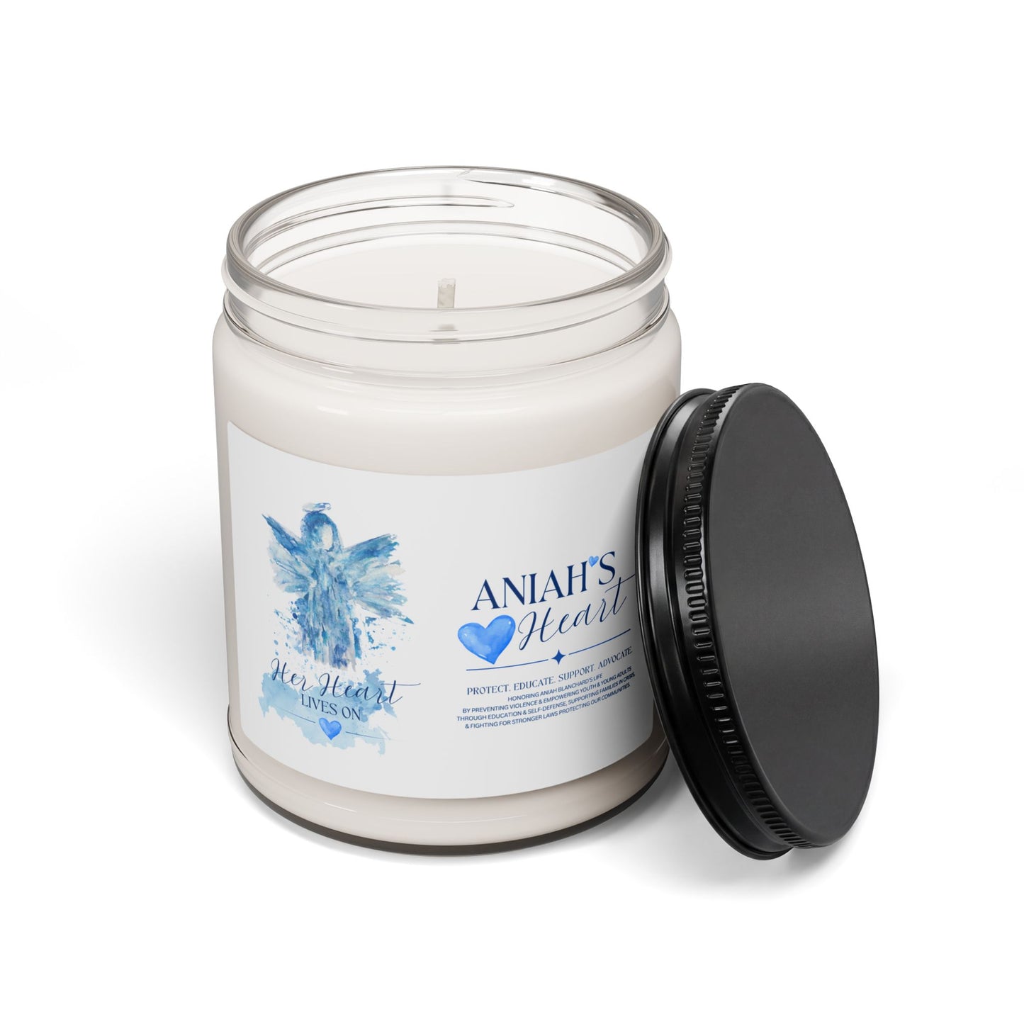 ANIAH'S HEART | Heavenly Angel Scented Soy Candle 9oz | Honoring the Life of Aniah Blanchard, Supporting Aniah's Heart Foundation